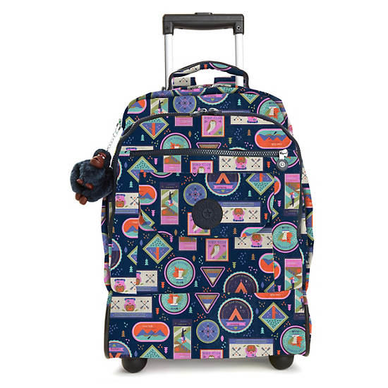 Sanaa Large Printed Rolling Backpack